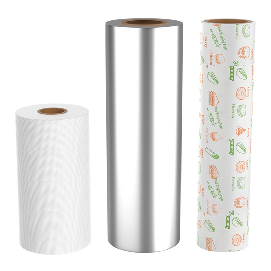 Enem Pack of 3 Rolls - 2-in-1 Paper & Aluminium Foil, Butter Paper, Tissue Roll