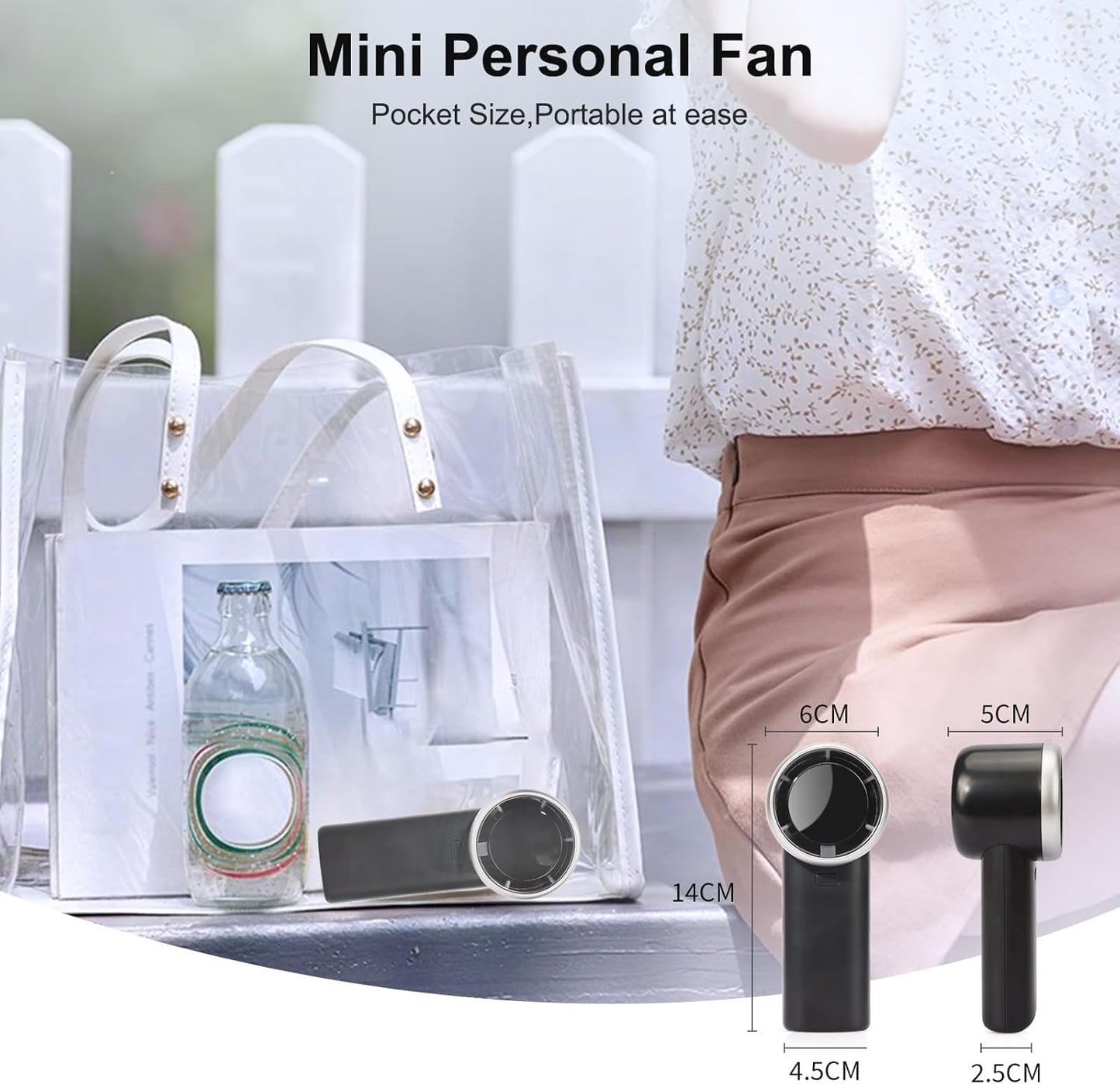 Enem Portable Mini Hand Fan 5200mAh High Speed Handheld Turbo Fan, 13000 RPM Powerful Cooling Ice Fan, Rechargeable, 100 Speeds Adjustable, Digital Display