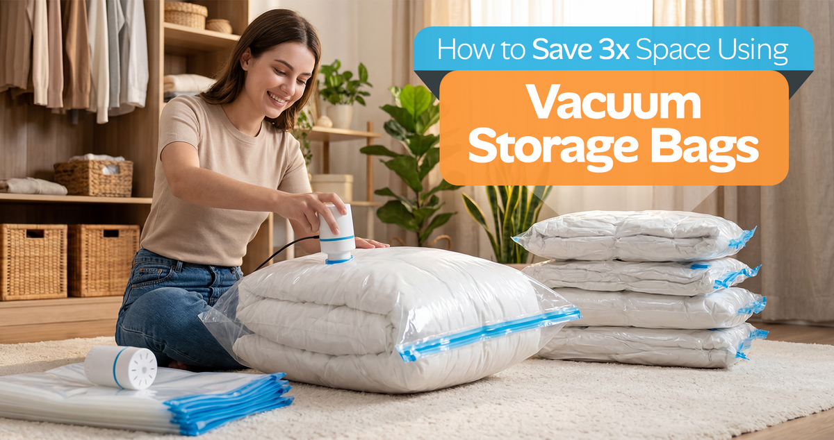 How to Save 3x Space Using Vacuum Storage Bags