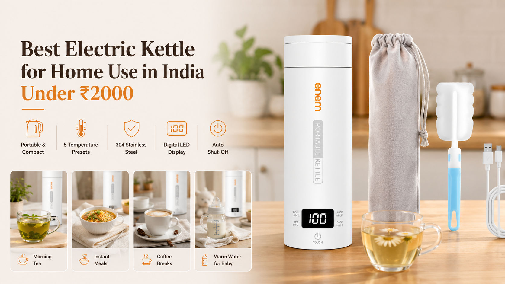 Best Electric Kettle for Home Use in India Under ₹2000