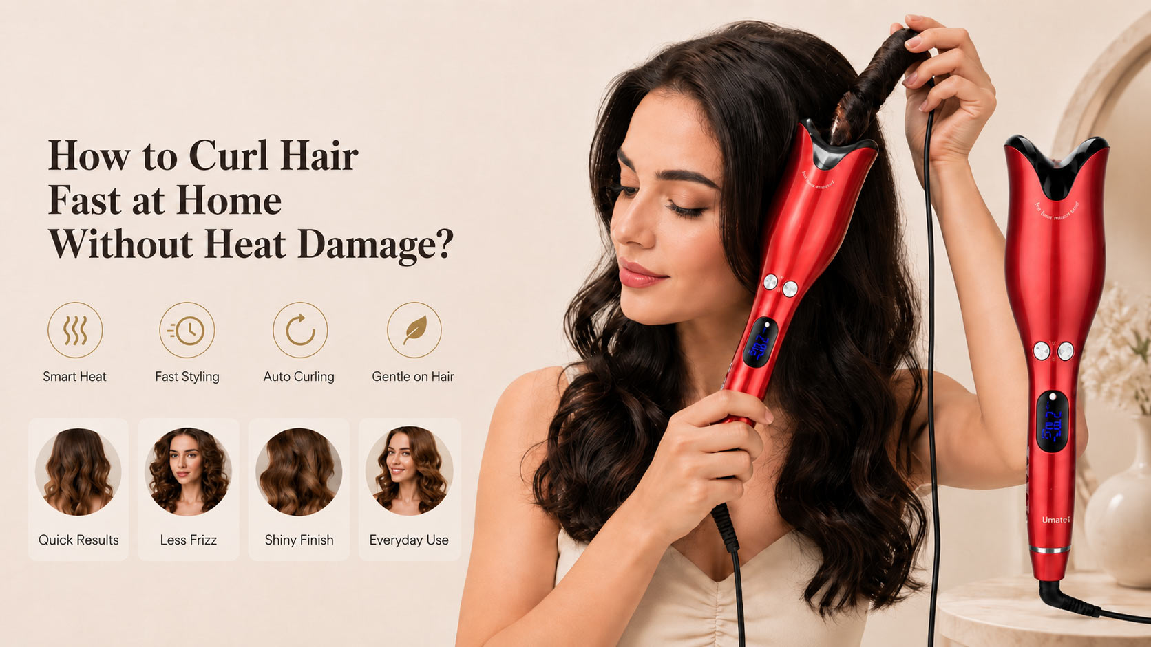 How to curl hair fast at home without heat damage?