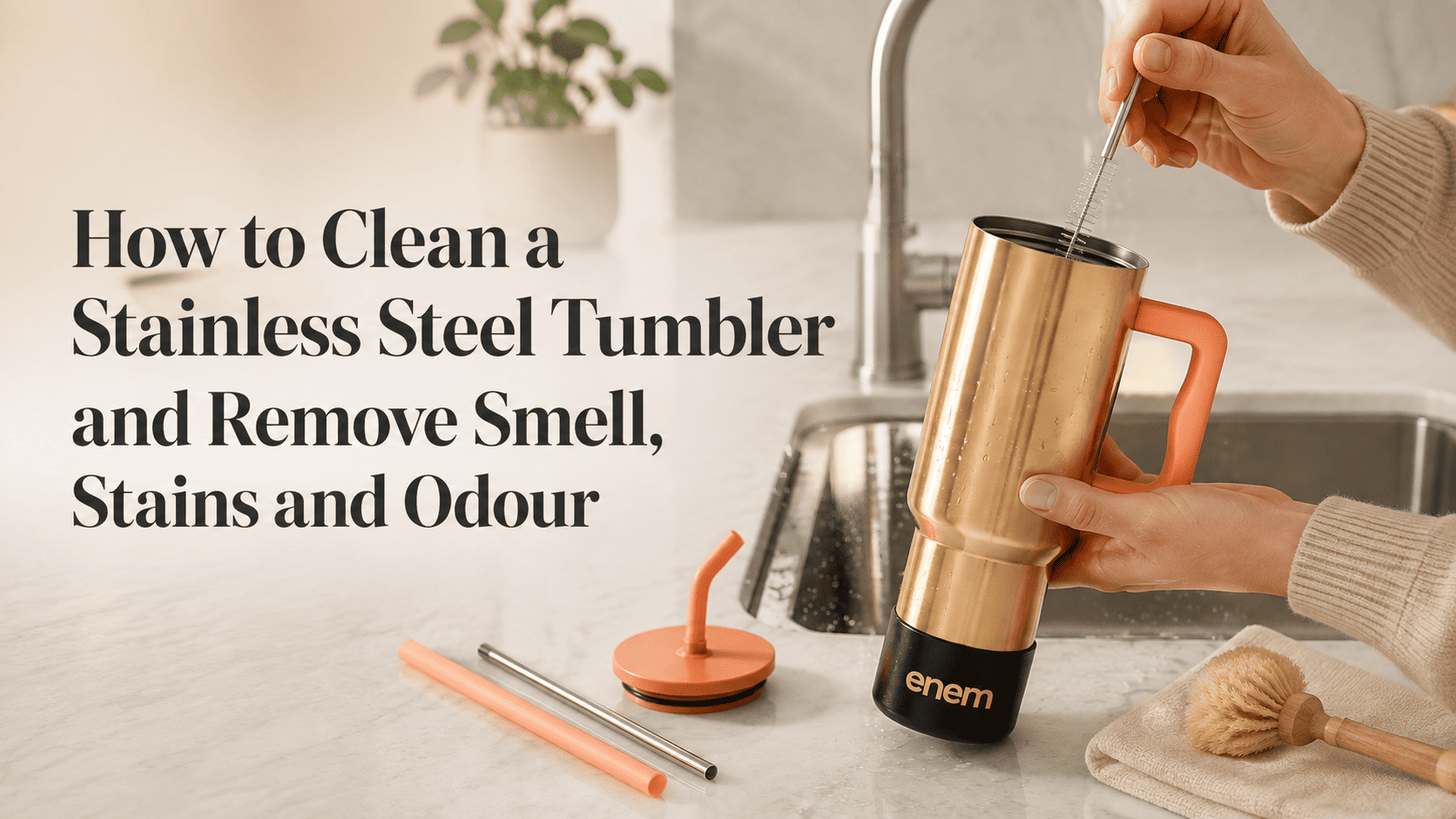 How to Clean a Stainless Steel Tumbler and Remove Smell, Stains and Odour