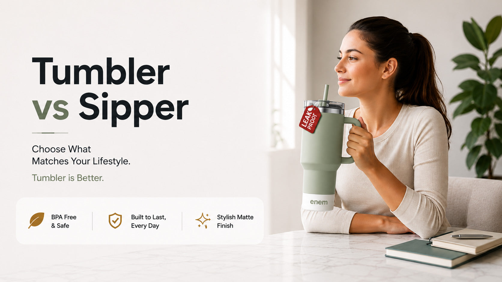 Tumbler vs Sipper: Difference & Best Choice