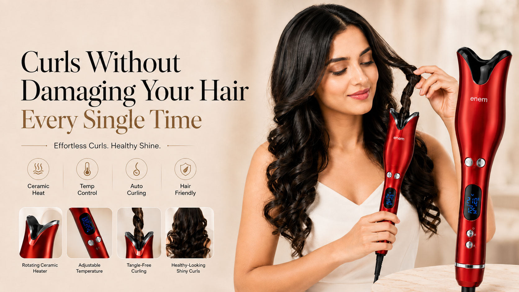 ENEM automatic hair curler for daily use 