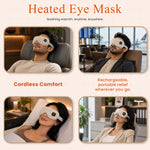 enem Heated Eye Mask Cordless for Dry Eyes, Rechargeable Warm Mask for Eye Fatigue, Puffy Eyes & Improved Sleep, Washable Heating Pad with Replaceable Cover, Travel Friendly