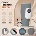 enem Leg Massager for Circulation, Air Compression Calf Massager with Heat, 3 Massage Modes & 3 Intensity Levels, Adjustable Leg Wraps for Muscle Relaxation, Foot & Calf Massage, (Pair, Gr