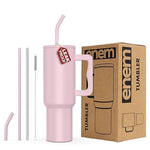 enem Tumbler, Rose Whisper, Insulated Premium Vacuum  Stainless Steel Travel Mug with Handle, Lid & Straw, 1.2L for Coffee, Iced Tea, or Water