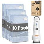 Enem Vacuum Bags For Clothes With Portable Pump | Pack of 10 (2 Large, 4 Medium, 4 Small) | Travel Vacuum Bags For Clothes | Wardrobe Organizer For Storage, 1 year Warranty from Enem