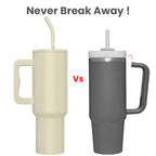 enem Tumbler, Minimal Latte, Insulated Premium Vacuum Tumblers, Stainless Steel Travel Mug with Handle, Lid & Straw, 1.2L Tumbler for Coffee, Iced Tea, or Water