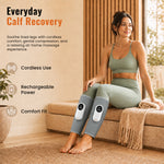 enem Leg Massager for Circulation, Air Compression Calf Massager with Heat, 3 Massage Modes & 3 Intensity Levels, Adjustable Leg Wraps for Muscle Relaxation, Foot & Calf Massage, (Pair, Gr