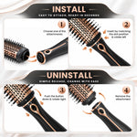enem 3-in-1 Hot Air Brush, 1.5 Inch Barrel Hair Dryer, Hair Straightener & Volumizer, 1200W Blow Dryer Styling Tool for Hairs for Girls & Womens