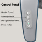 Enem Neck & Back Massager with Heat – Deep Tissue Pain Relief, Cordless Rechargeable | Grey