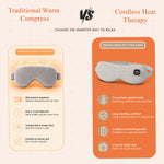 enem Heated Eye Mask Cordless for Dry Eyes, Rechargeable Warm Mask for Eye Fatigue, Puffy Eyes & Improved Sleep, Washable Heating Pad with Replaceable Cover, Travel Friendly