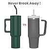 enem Tumbler, Deep Jungle, Insulated Premium Vacuum  Tumblers, Stainless Steel Travel Mug with Handle, Lid & Straw, 1.2L Tumbler for Coffee, Iced Tea, or Water