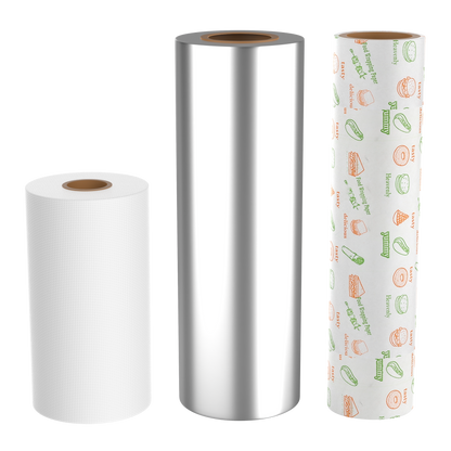 Enem Pack of 3 Rolls - 2-in-1 Paper & Aluminium Foil, Butter Paper, Tissue Roll