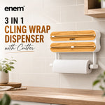 Enem 3 in 1 Cling Wrap Dispenser with Cutter