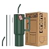 enem Tumbler, Deep Jungle, Insulated Premium Vacuum  Tumblers, Stainless Steel Travel Mug with Handle, Lid & Straw, 1.2L Tumbler for Coffee, Iced Tea, or Water