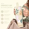 ENEM Stainless Steel Insulated Tumbler 1200ml – Travel Mug | Plugged Straw | Desert Leaf | With Accessories