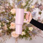 enem Tumbler, Rose Whisper, Insulated Premium Vacuum  Stainless Steel Travel Mug with Handle, Lid & Straw, 1.2L for Coffee, Iced Tea, or Water