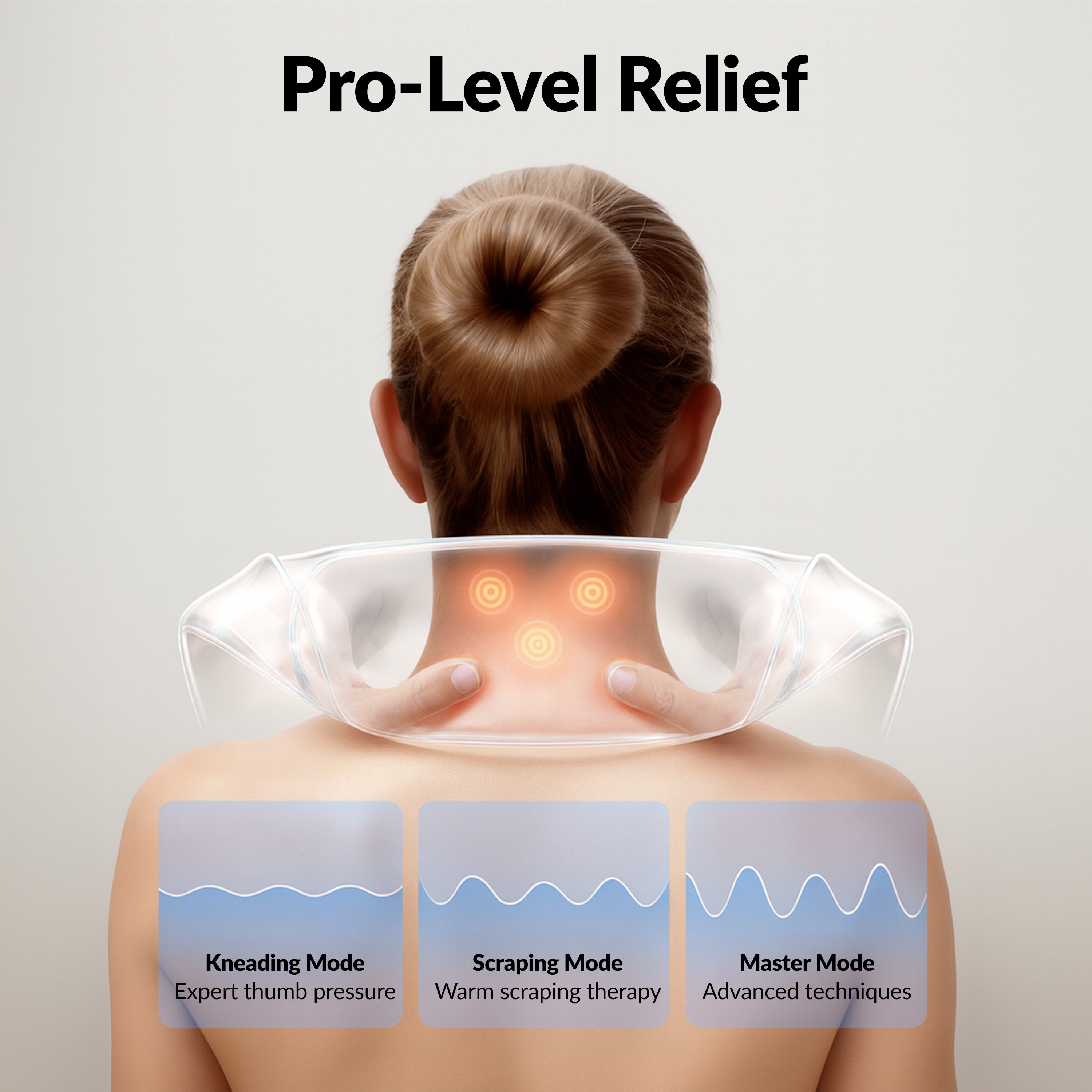 enem Back Massager for Pain Relief, Neck Massager for Cervical Pain, Body Massager Machine for Pain Relief, with Heat Circulation Eases Muscle Soreness, Grey