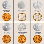 enem Electric Idiyappam Maker, Cordless Rechargeable Pasta & Noodle Maker with 24 Interchangeable Moulds, 50W Automatic Dough Press Machine, USB Rechargeable, White, with 15 Month Warranty