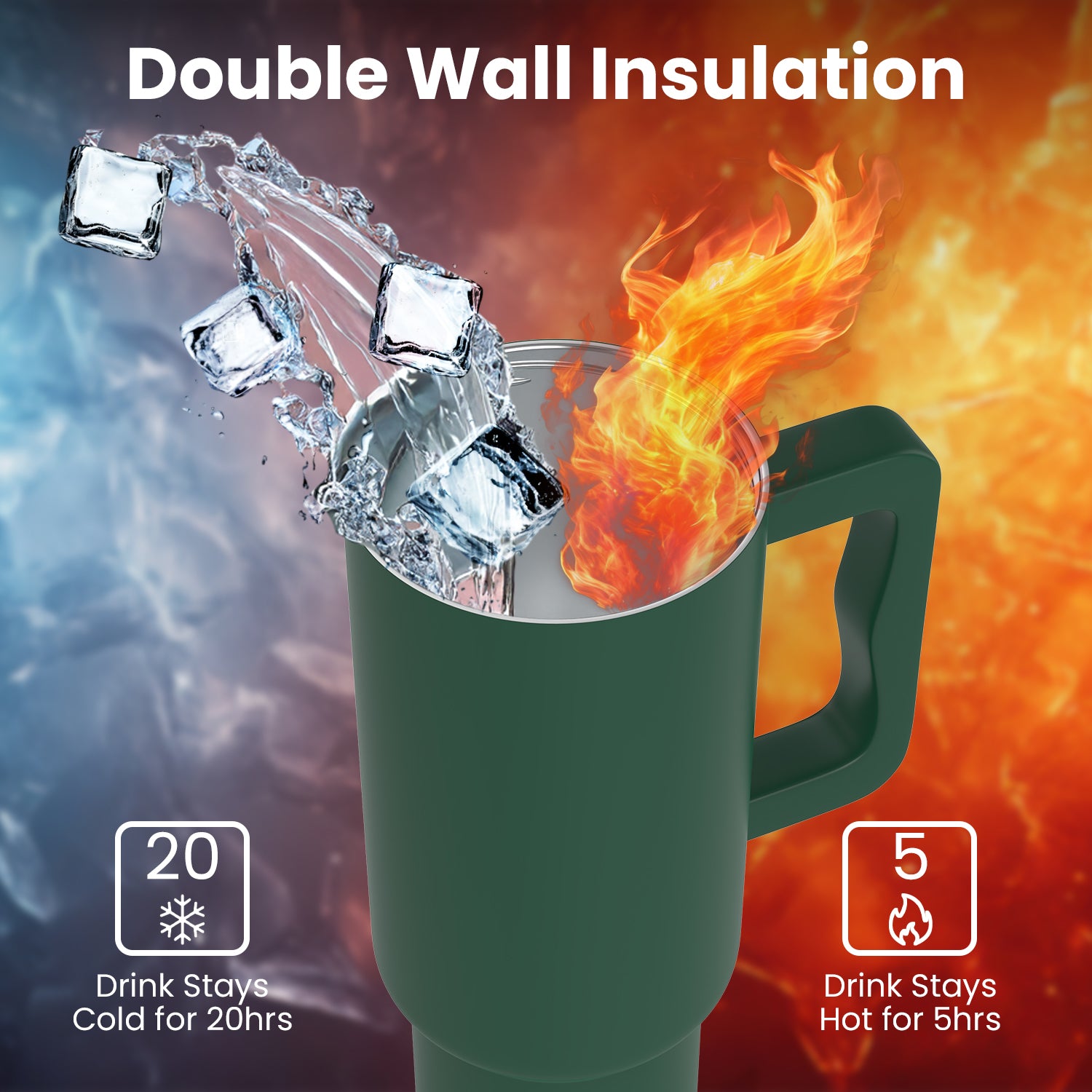 Enem Stainless Steel Bottle Green Tumbler