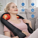 Enem Back Massager for Pain Relief, Back Massager with Compression, Wireless Portable Shiats Massage Machine, Electric Deep Tissue 4D Kneading Massage for Pain Relief and Muscle Relax