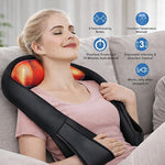 Enem Back Massager for Pain Relief, Back Massager with Compression, Wireless Portable Shiats Massage Machine, Electric Deep Tissue 4D Kneading Massage for Pain Relief and Muscle Relax