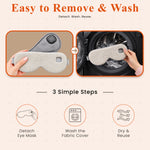 enem Heated Eye Mask Cordless for Dry Eyes, Rechargeable Warm Mask for Eye Fatigue, Puffy Eyes & Improved Sleep, Washable Heating Pad with Replaceable Cover, Travel Friendly