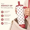 ENEM Stainless Steel Insulated Tumbler 1200ml – Travel Mug | Plugged Straw | Cupid Cream | With Accessories