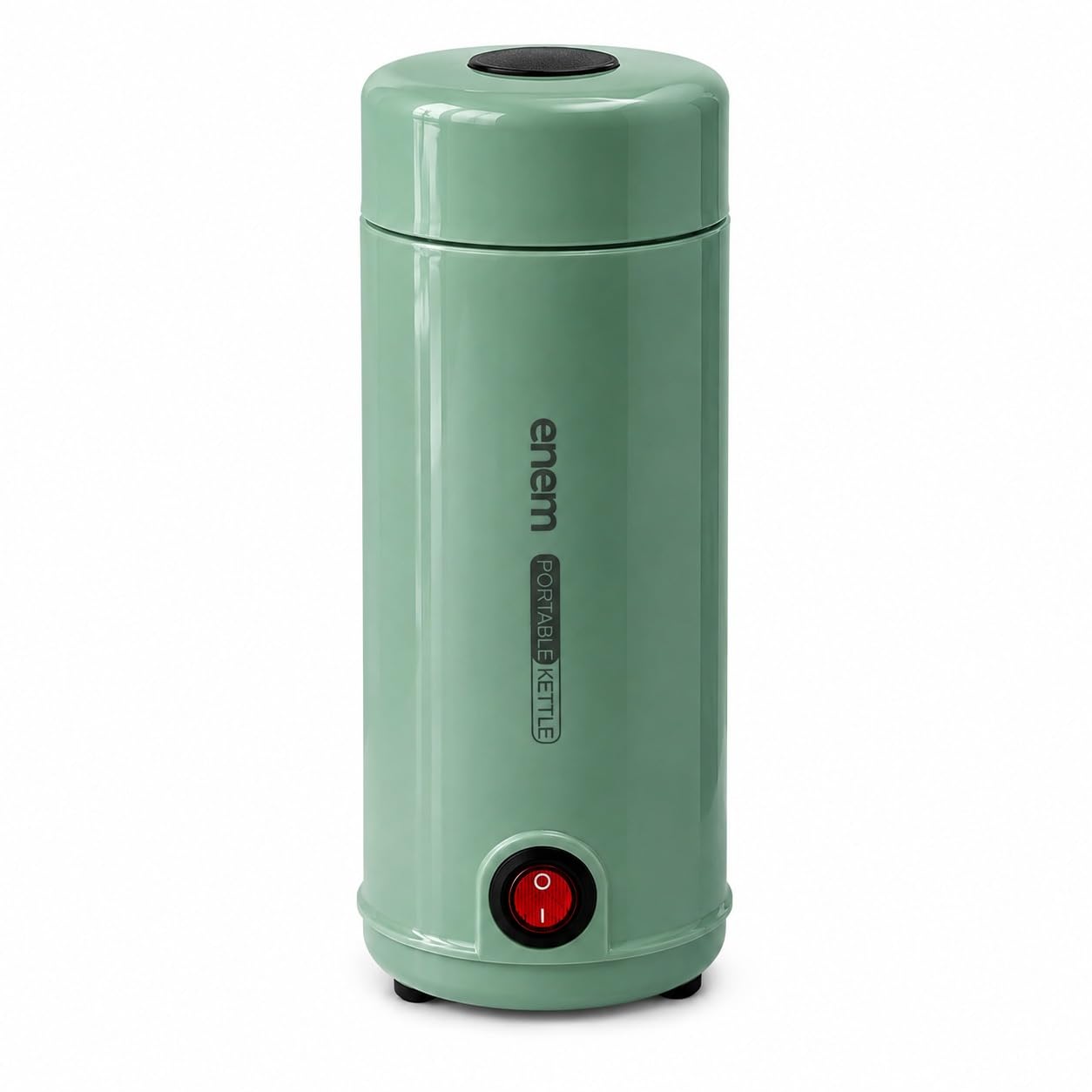 Enem Portable Electric Kettle 350ml, Mini Travel Kettle Food Grade Stainless Steel, Double Wall Insulation, Auto Shut-Off & Dry Boil Protection, Office, Travel & Home, Sage Green