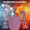 enem Tumbler, Rose Dusk, Insulated Premium Vacuum Leak Proof Tumblers, Stainless Steel Travel Mug with Handle, Lid & Straw, 1.2L Tumbler for Coffee, Iced Tea, or Water