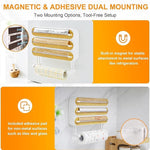 Enem Foil Paper Cutter and Holder, 4 in 1 Cling Wrap Dispenser with Cutter, Magnetic Paper Towel Holder, with 1 Year Warranty & Customer Support from Enem (Magnetic Dispenser Wooden)