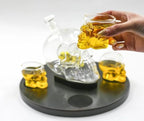 Enem Whiskey Skull Decanter Set