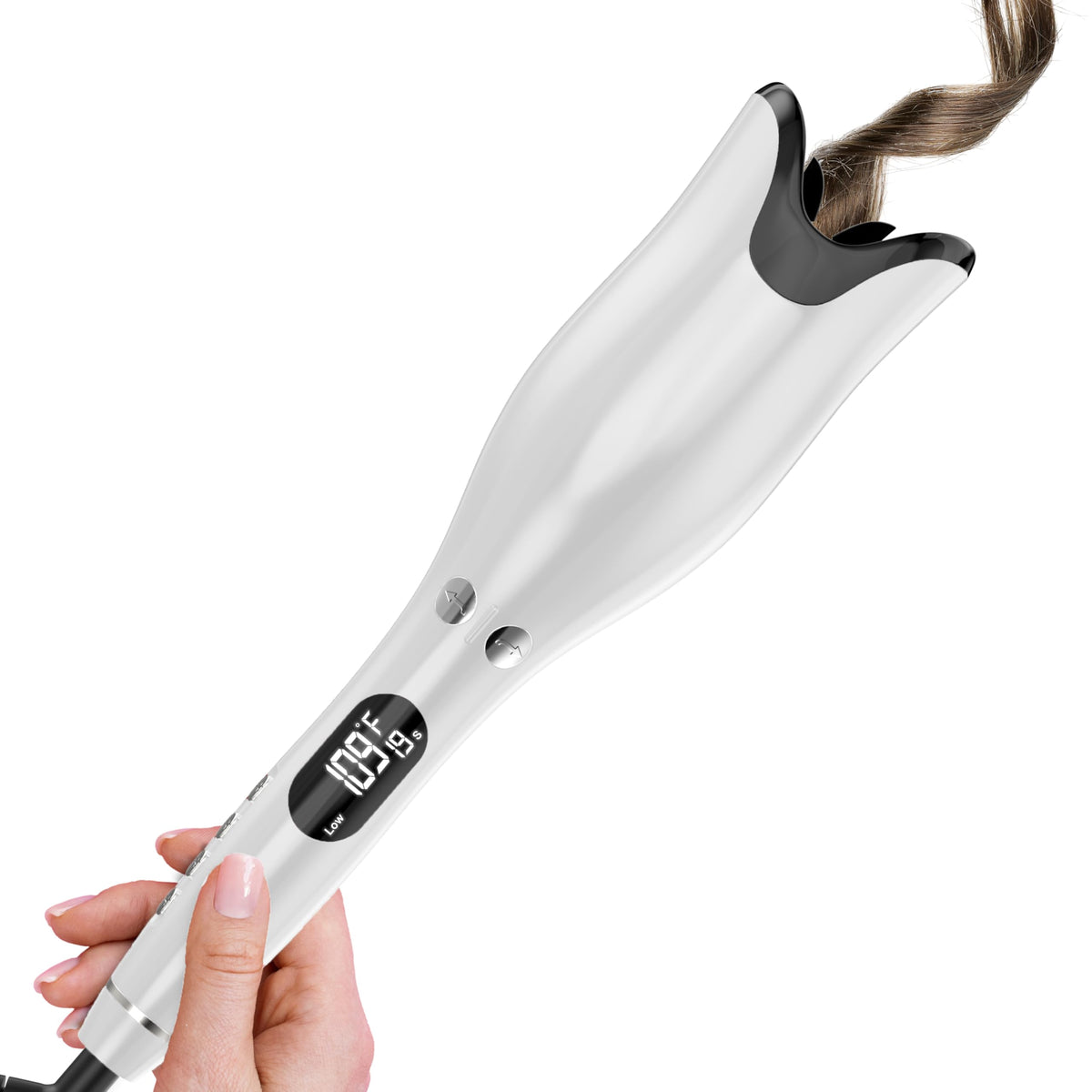 ENEM Automatic Hair Curler – One-Touch Curling Machine with 4 Heat Settings & Anti-Scald Ceramic | White