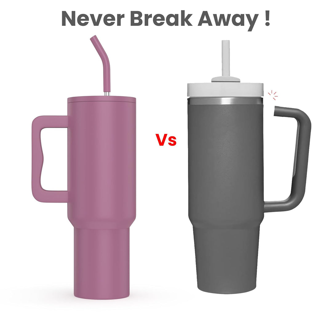 enem Tumbler, Rose Dusk, Insulated Premium Vacuum  Tumblers, Stainless Steel Travel Mug with Handle, Lid & Straw, 1.2L Tumbler for Coffee, Iced Tea, or Water