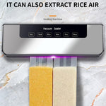 ENEM Vacuum Sealer Machine for Packing, Sealing Machine for Food Packets, 65kpa Automatic Packet Sealer Machine, with 1 Year Warranty from Enem, With 10 Vacuum Pouches