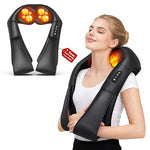 Enem Back Massager for Pain Relief, Back Massager with Compression, Wireless Portable Shiats Massage Machine, Electric Deep Tissue 4D Kneading Massage for Pain Relief and Muscle Relax