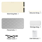 Enem Food Warmer Electric, with Extra Head Pad, Food Warming mat, Food Warmer Electric, 1 Year Warranty & Full Customer Support from Enem, Heat Pad with Adjustable Temperature Levels, 60 * 38 cm