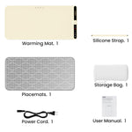 Enem Food Warmer Electric, with Extra Head Pad, Food Warming mat, Food Warmer Electric, 1 Year Warranty & Full Customer Support from Enem, Heat Pad with Adjustable Temperature Levels, 60 * 38 cm