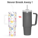 enem Tumbler, Happy Chaos, Tumbler with Metal Straw, Sipper, with Lid Leak Proof, - 1.2(L) - Without Accessories