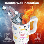 enem Tumbler, Happy Chaos, Tumbler with Metal Straw, Sipper, with Lid Leak Proof, - 1.2(L) - Without Accessories