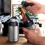 Enem Beer Bottle and Can Cooler with Beer Opener, Vacuum Insulated Double Walled Stainless Steel, 12 oz., for 330ml Bottle/Can
