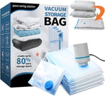 enem Vacuum Bags For Clothes With Pump | Pack of 8 (2 Jumbo, 2 Large, 2 Medium, 2 Small) | Travel Vacuum Bags For Clothes | Wardrobe Organizer For Storage | 1 Year Warranty from enem