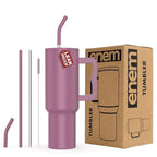 enem Tumbler, Rose Dusk, Insulated Premium Vacuum  Tumblers, Stainless Steel Travel Mug with Handle, Lid & Straw, 1.2L Tumbler for Coffee, Iced Tea, or Water
