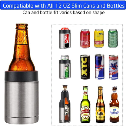 Enem Beer Bottle and Can Cooler with Beer Opener, 12 oz., for 330ml Bottle/Can