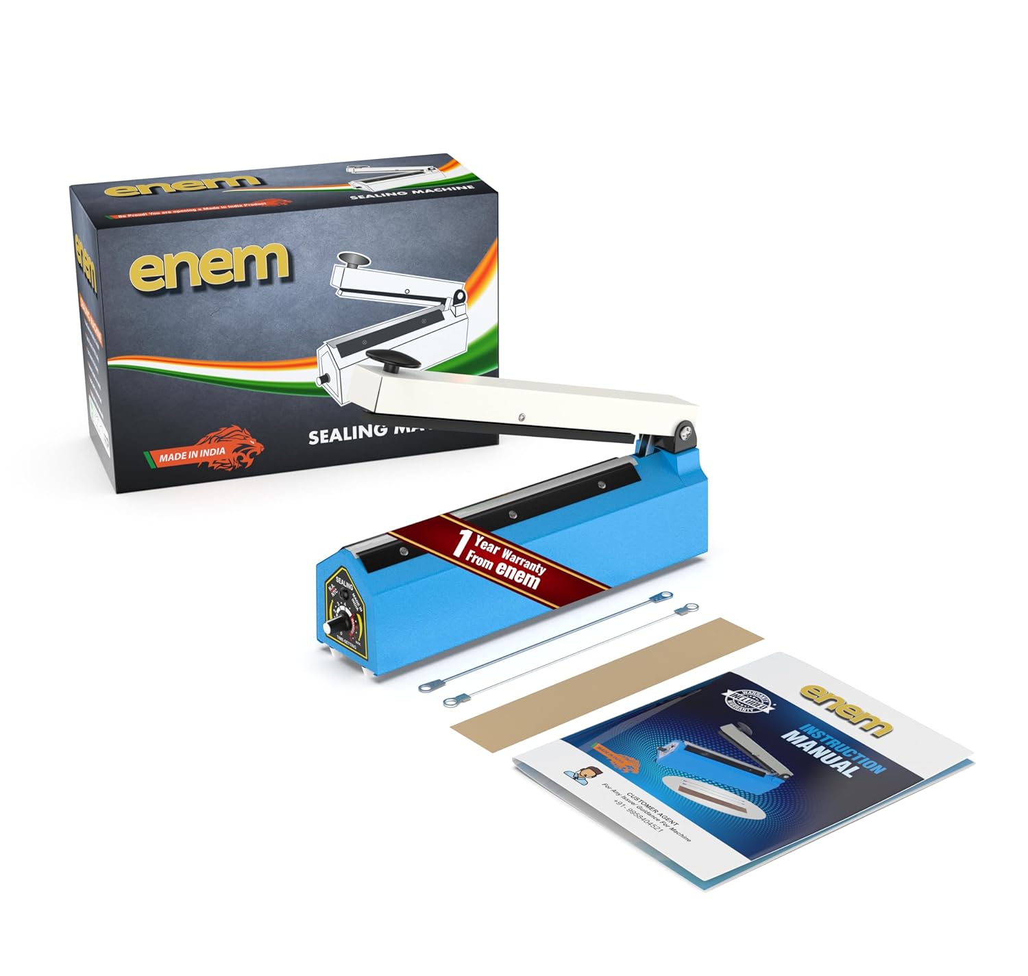 ENEM Sealing Machine for Food Packets, 10 Inch (250 mm), 5 Years Comprehensive Warranty, Packet Sealer Machine, Packing Machine Sealing, Sealing Machine, Full Customer Support from Enem
