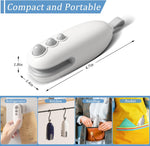 Mini Bag Sealer, 2 in 1 Chip Bag Sealer with Cutter, Rechargeable Bag Sealer Heat Seal, Portable Resealer Machine for Plastic Bags Food Storage Snacks Freshness (White,1pack)