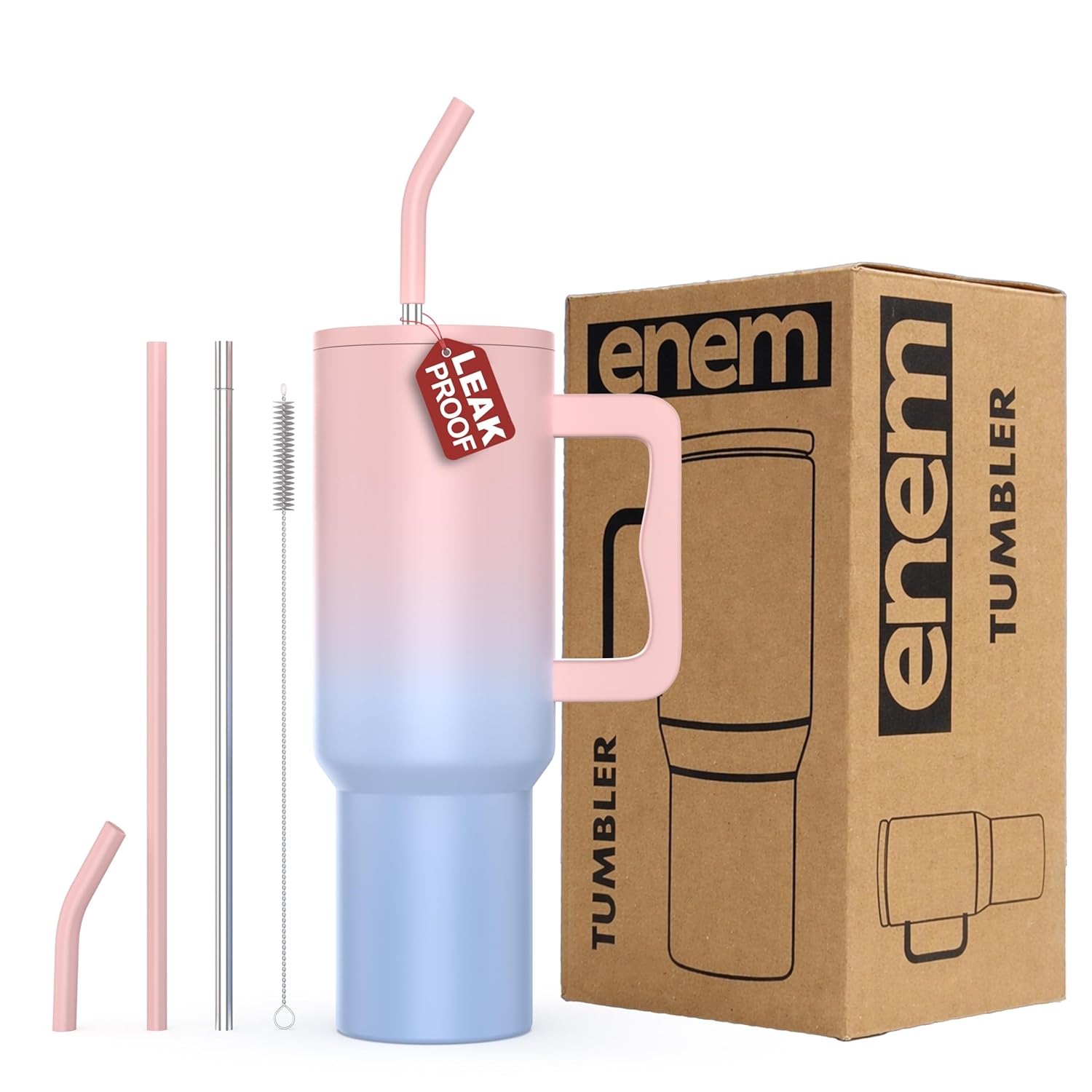 ENEM Stainless Steel Insulated Tumbler 1200ml –  Travel Mug | Cotton Candy Cloud | Without Accessories