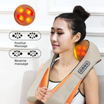 ENEM Shiatsu Back Massager with Heat – Deep Tissue Kneading Massage Cushion | 8 Rotating Nodes